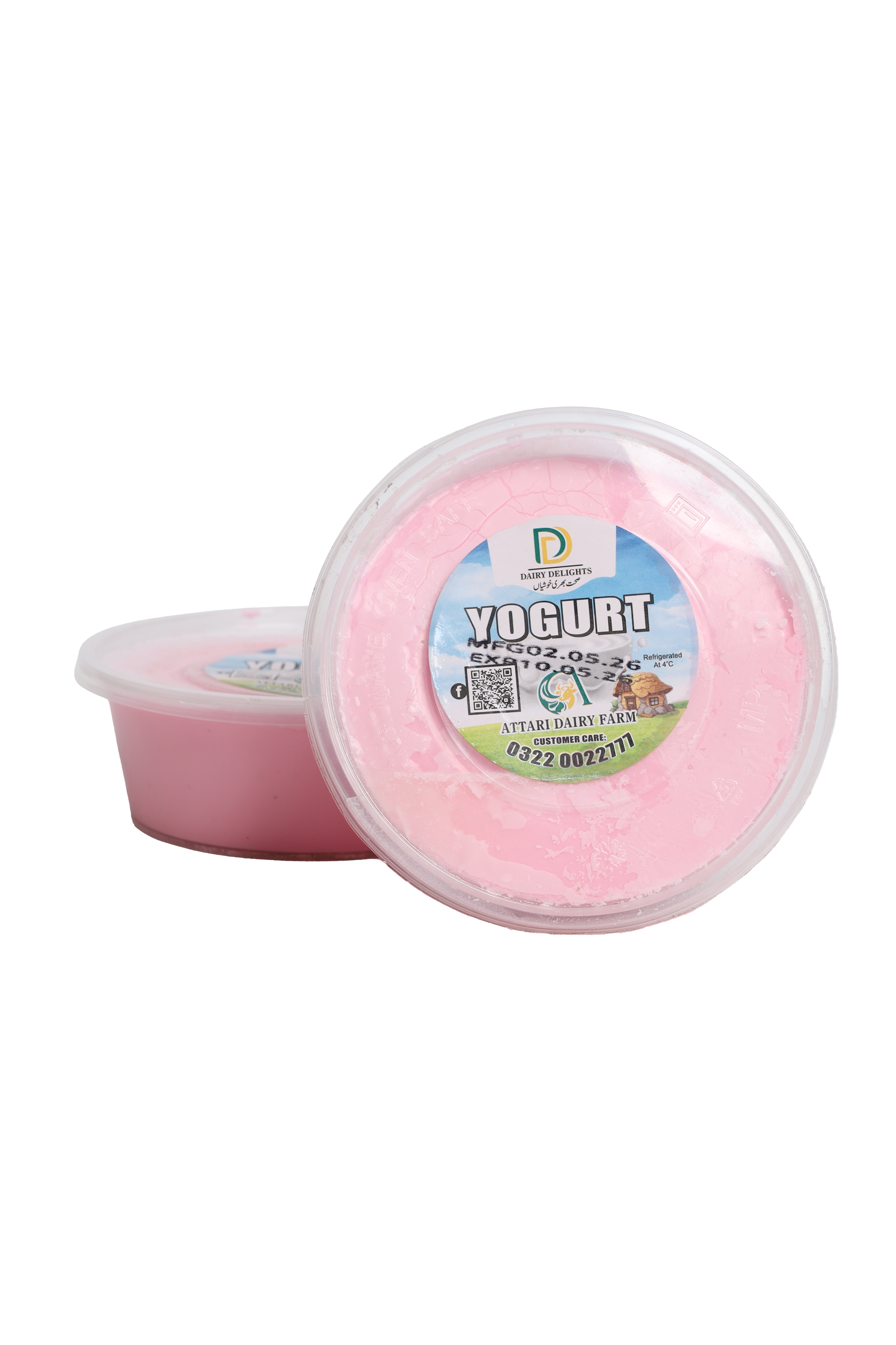 Strawberry flavored dairy product